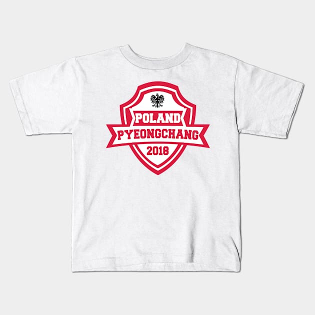 Team Poland Pyeongchang 2018 Kids T-Shirt by OffesniveLine